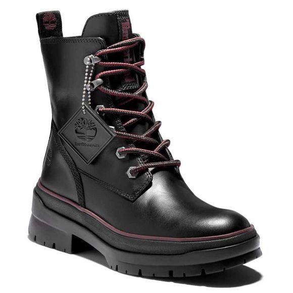 Timberland Shoes - TIMBERLAND MAYLYNN WATERPROOF LEATHER LACE UP LUG SOLE COMBAT MOTO BOOTS